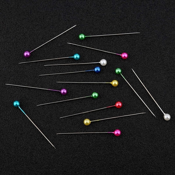 100 Stykke Syningspinde 4cm, Plastikkuglehoved, Lige Syning