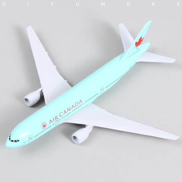 Boeing 777 Kanada 1/400 Diecast Metallflygplansmodell med Stativ - Flygbolag Legering Modellplan (6 tum Lång) Display