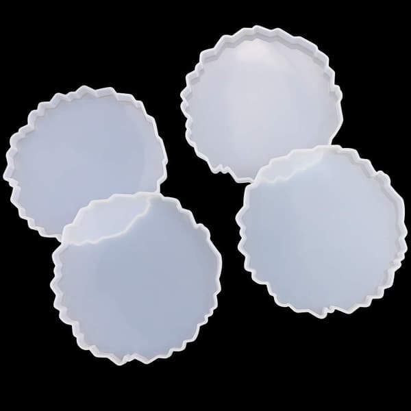 Set med 4 Resinformar, Silikonformar för Resin Gjutning, Agat