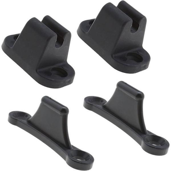 2X T-formet dørholdersett Stopp Holder Svart Plastkrok H
