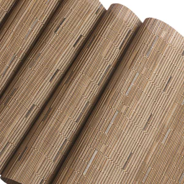 Runde Bordbrikker Sett med 4 Kileformede Bordbrikker Varmebestandige Runde Bordmatter Tørkbare (4, Tan)