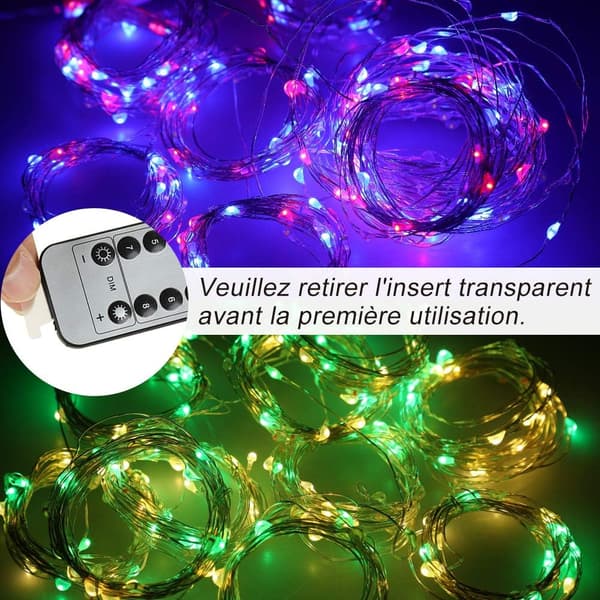 3 * 3M LED-valosarjat Verho Monivärinen 8 Valotilaa