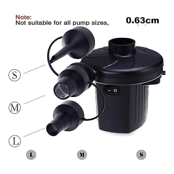 3 kpl suuttimia ilmapumpulle, sovitin ilmapumpulle