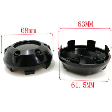 Universal senterdeksel for bilsport, 68 mm diameter, 4 stk.