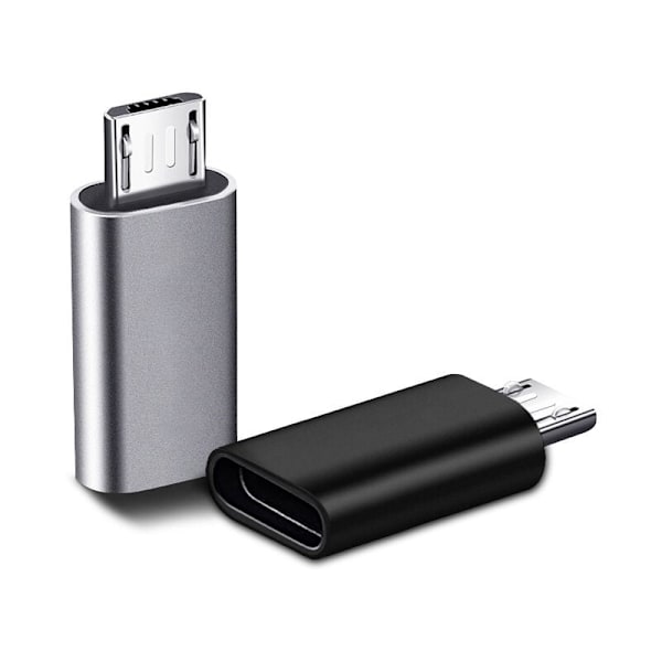 2 kappaletta USB C -sovitinta, Micro USB - USB C, USB C -sovitin Micro USB -liittimeen
