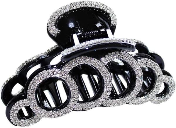 Rhinestone Hårklämma, Stor Käk Hårklor Hårtillbehör för