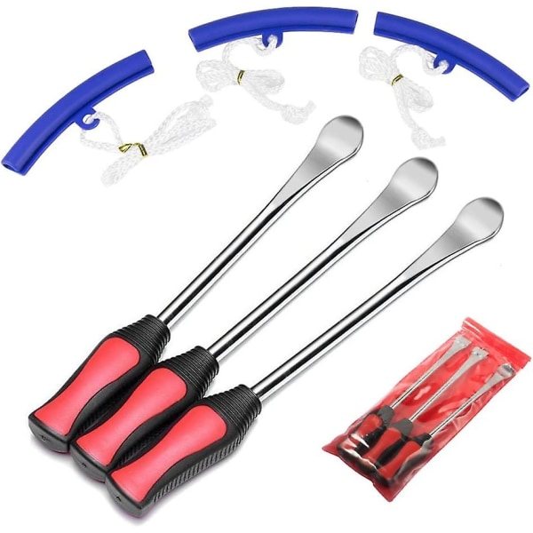 Tire Spoons Lever Iron Tool Kits 3pcs Tire Lever Tool 3pcs Wheel Rim Protectors Tool Kit for Motorcycle Bike Tires