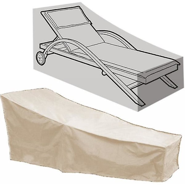 Möbelöverdrag för trädgårdsmöbler, solstolsöverdrag, solstolsöverdrag, vattentätt möbelöverdrag, svart, 210*75*40*80cm