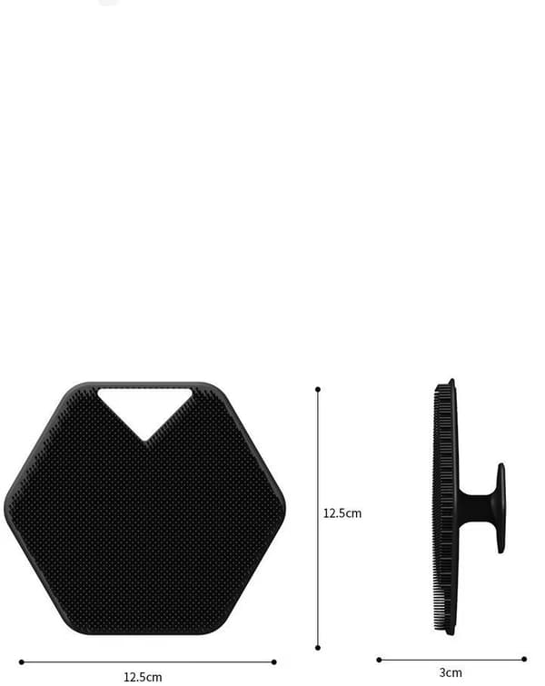 Polygonal silikonbadborste, bärbar väggmonterad silikon