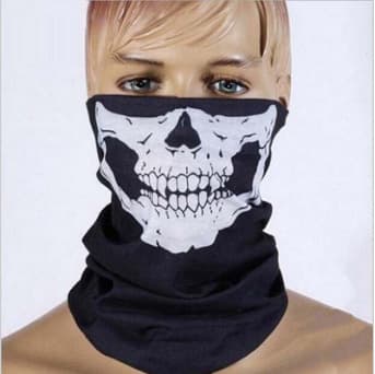 Sort Sømløs Multifunktionel Magic Scarf Varmt Ridemaske