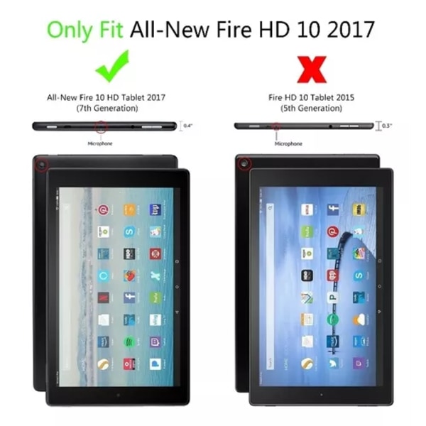 Læderetui til Amazon Fire HD10 Tablet 2019/2017