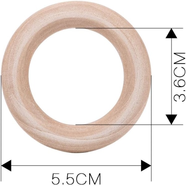 20 stk Træ Springringe til DIY - Vedhæng, Ring, Connector -