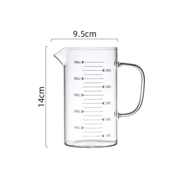 Glassmåler Ergonomisk Tykkvegget Håndtak Transparent Ovn