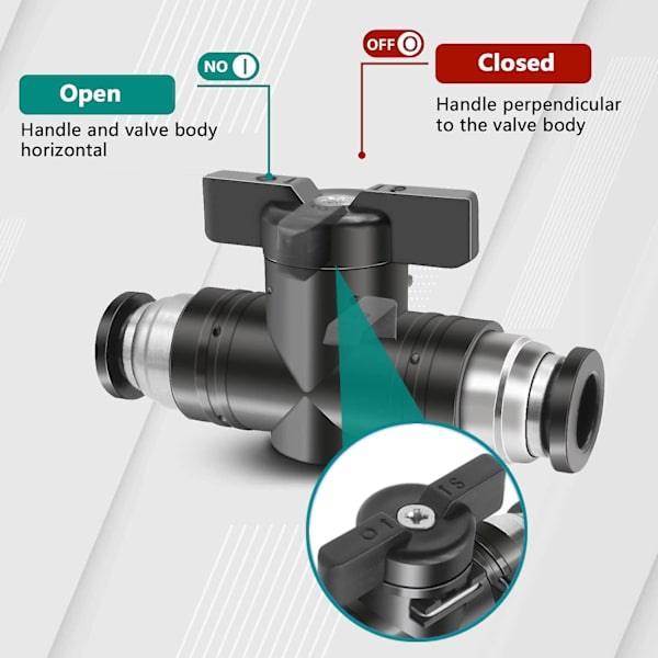 (6mm)5stk Pneumatisk Konnektor Pneumatisk Kugleventil Pneumatisk Manuel Ventil Kan Styre Åbning Og Lukning Af Fluid Hurtigkoblinger Adapterkontakt