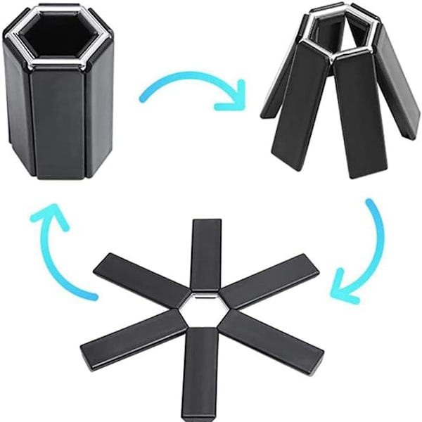 3 Sorte Foldbare Skridsikre Gryder, Foldbar Isoleret