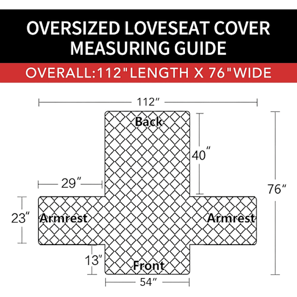 Easy-Going Sofa Cover (Oversized Loveseat, Grå/Lysegrå)