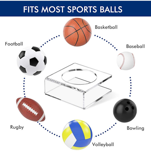 2 stycken akryl U-formade bollställ Basketbollställ