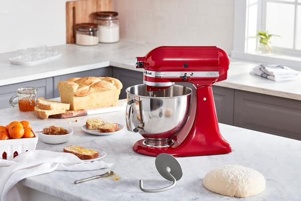 Kompatibel KitchenAid dejkrok, 4,5-5 Qt, sølv