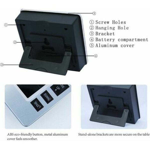 Trådløs digital værstasjon med farge-LCD-skjerm for værmelding med innendørssensor, temperatur og fuktighet
