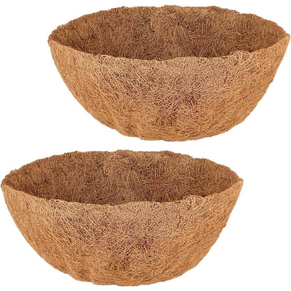 20cm Set med 2 Runda Kokosfibrer Hängkorg Foder Tjocka Preformade