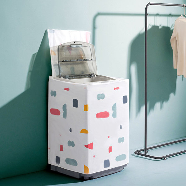 Skyddande Överdrag för Öppen Lucka Tvättmaskin (Geometri Mönster)
