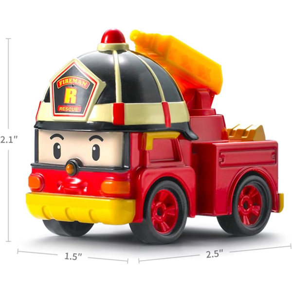Robocar Poli -lelut, Roy DIE-CAST -metalliautot, paloautolelut, taaperon piirretty hätäajoneuvojen leikkiseti, pelastus V