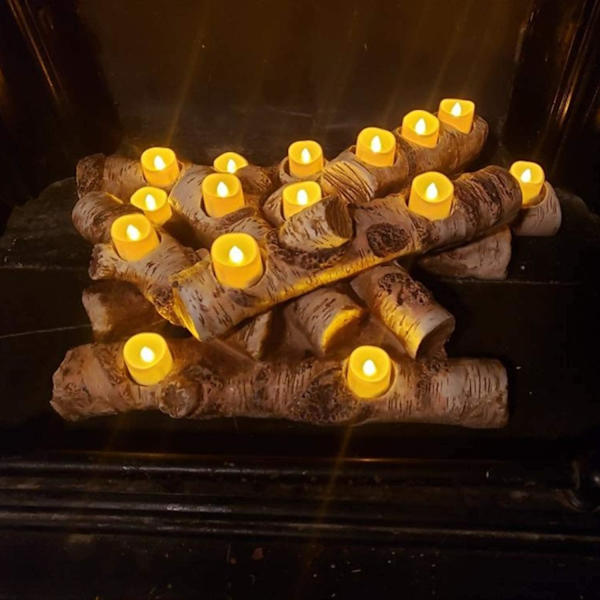 24 Små LED-Ljus, LED-Ljus, Realistisk Flamma med Rörelse för Alla Hjärtans Dag, Födelsedag, Fest, Jul, Bröllop