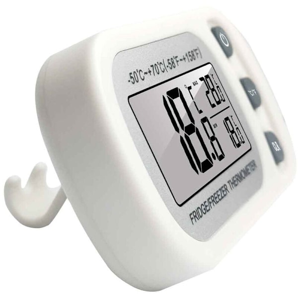 2-pack kylskåpstermometer, digital frys/kylskåpstermometer med
