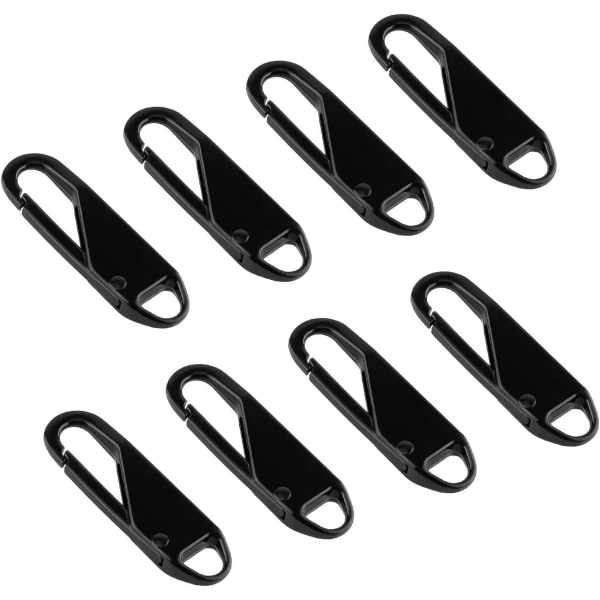 8-piece black zipper buckle, replacement metal zipper clip, door