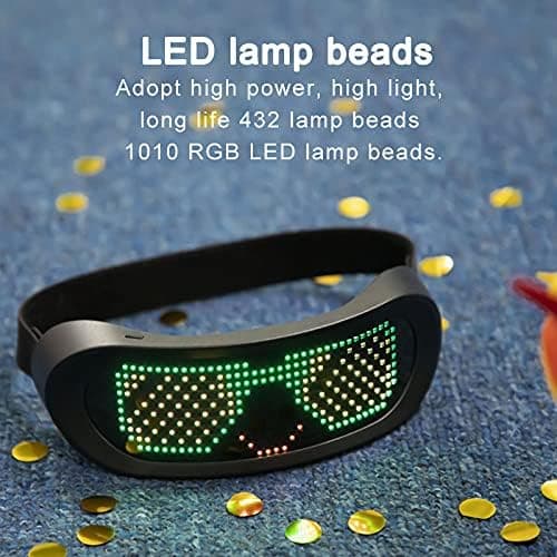 Luminous programmerbara LED-glasögon för män och kvinnor med