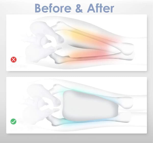 Blå Benløft Puder Butterfly Ben Pude Memory Foam Ben