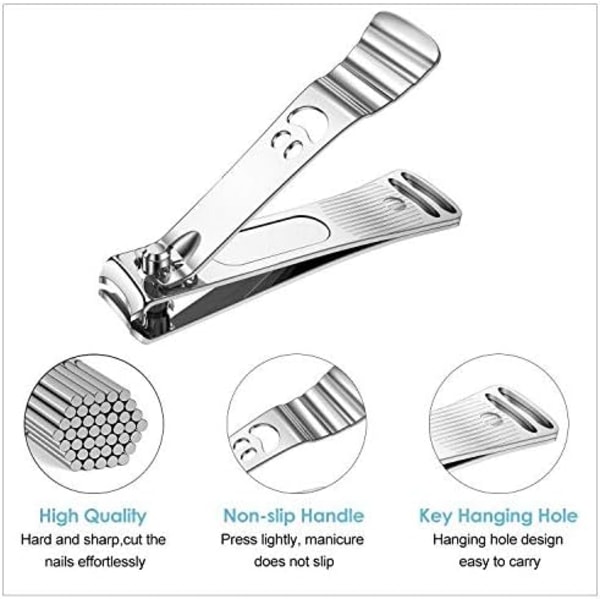 Negleklippere, 2 stk. Rustfrit Stål Negleklippere med Neglefil