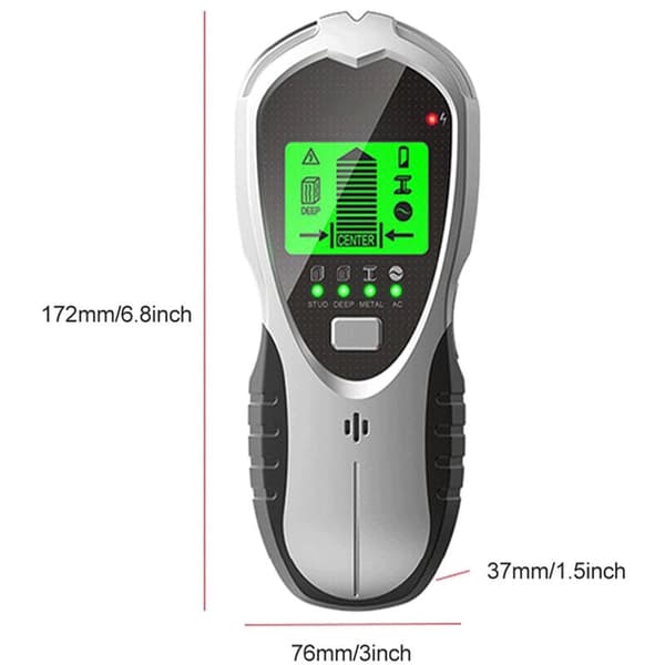 4 i 1 väggdetektor väggmetalldetektor med LCD-display Stud Fi