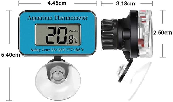 LCD Akvarium Termometer Vanntett Digital Termometer med