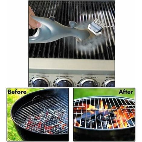 2 i 1 Grillborste, Grillborste med Rostfritt
