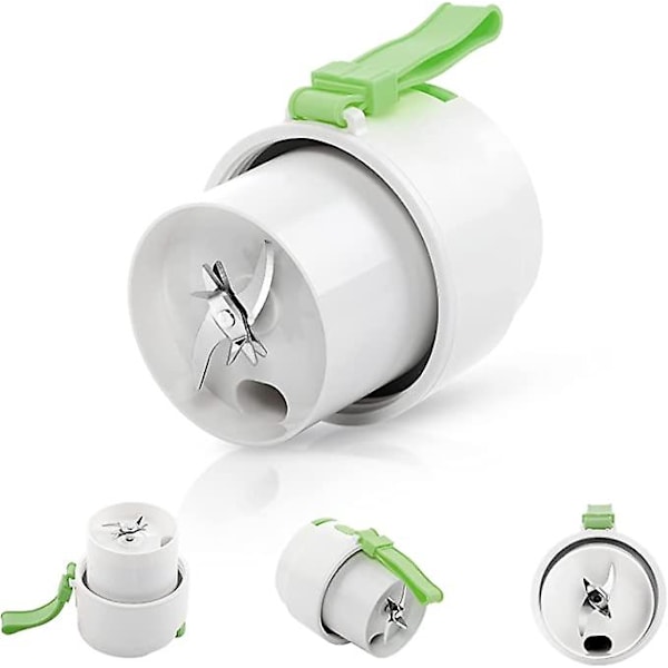 USB-laddningsbar bärbar juicermixer för shakes och smoothies fruktmixer lökhackare rostfri hackare 340 ml 55 W (grön)