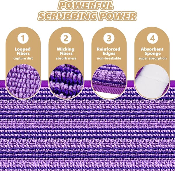 Genanvendelige moppepuder, der er kompatible med Swiffer Sweeper-mopper (6 stk.) - 12 tommer