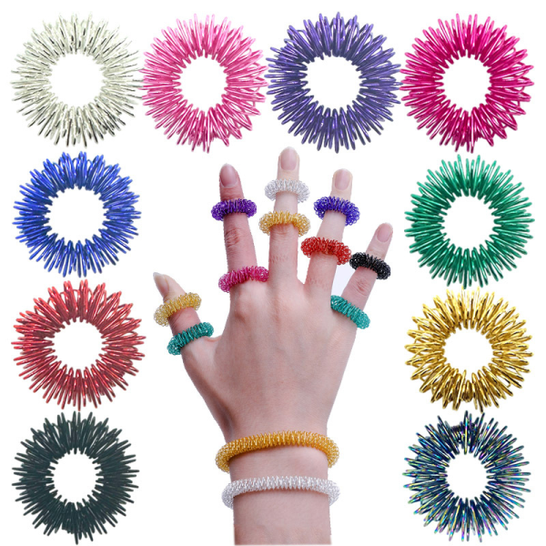 12 Pieces Acupressure Ring, Massage Rings for Finger Massage Ring