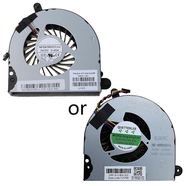CPU-kylfläkt för HP Elitebook 8560p 8570p 8560 8560B bärbar dator kylfläkt svart