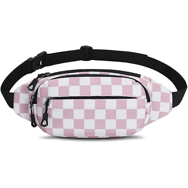 Fanny Pack Midjeväska för Män & Kvinnor Justerbart Bälte Höft Bum Bag Mode Vattenavvisande Vandrings Midjeväska för Resor Casual Löpning Vandring Cykling Pl