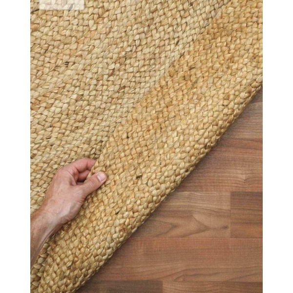 Rund matte i jute og flettet materiale, diameter 40 cm