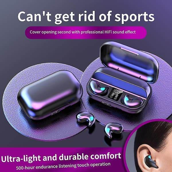 In-ear sovehodetelefoner mini ørepropper bluetooth headset 5.3 høy lydkvalitet tws bluetooth headset