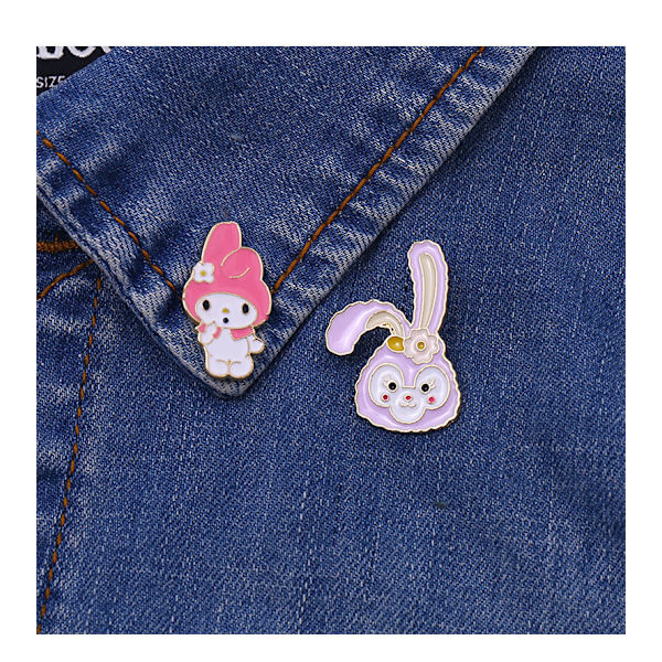 8 Pak Søde Tegneserie Brocher Emalie Pins Lapel Pins Badge til