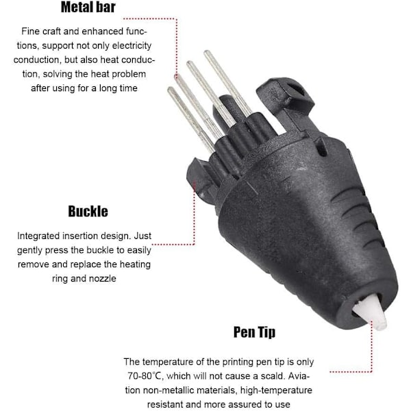 1 stk. 3D-printer penhoveddyser, 3D-printer pen