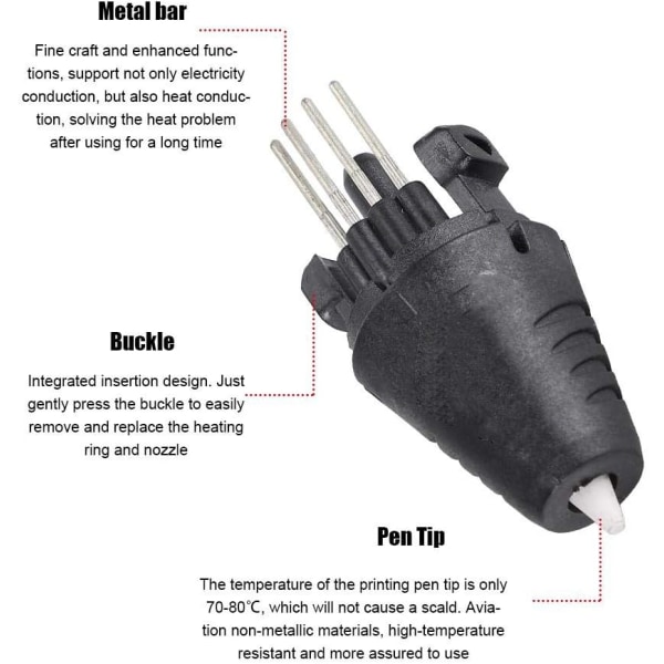 1 stycke 3D-pennspetsmunstycke, 3D-utskriftspenna
