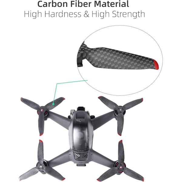 Par Kompatible (Eksklusive Droner) FPV Kulfiber Propeller 5328S 3-Bladet CW & CCW Props Drone Propeller Hurtig