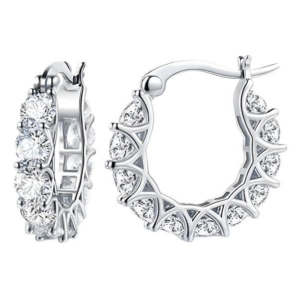 Små Hoops Øreringe til Kvinder Trendy Forgyldt Letvægts Cubic Zirconia Chunky Cartilage Huggie Hoops Øreringe H
