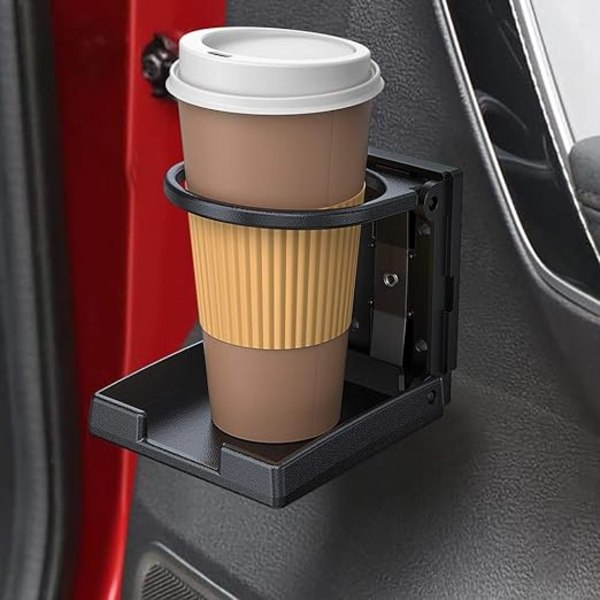 2 stk. Universal Justerbar Foldbar Kopholder Sort Bil Drik
