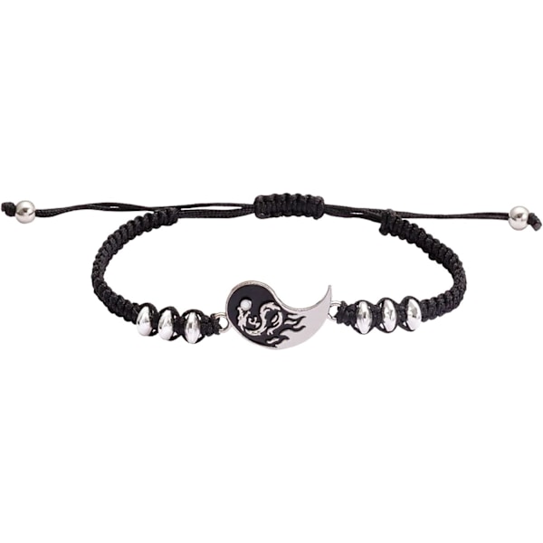 Lenkearmbånd for kvinner og menn, bestevenn-armbånd, 2 matchende Yin og Yang justerbare tauarmbånd for vennskap