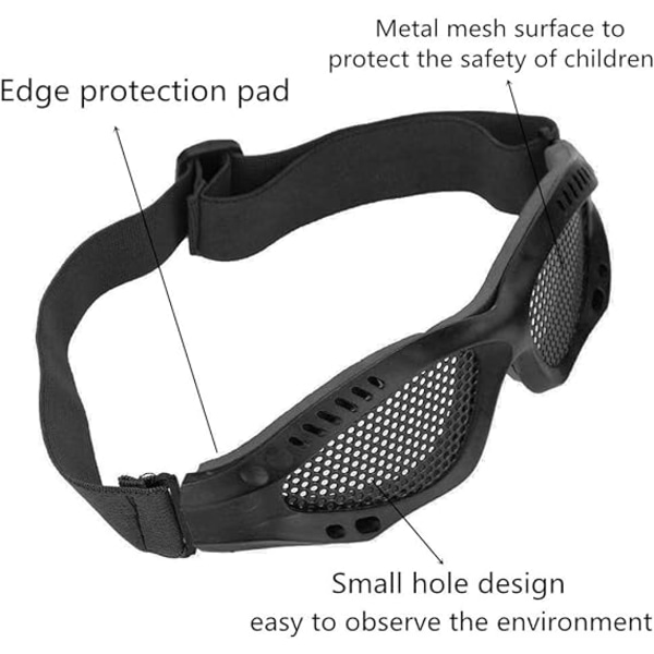 1 pari mustia nolla-asteen lasit, kenttärautaverkko-suojalasit